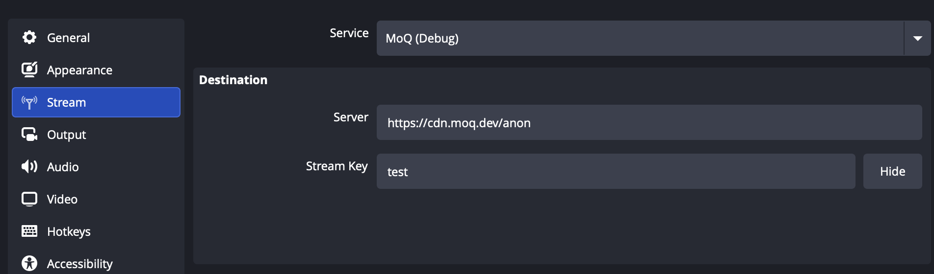 Settings Page